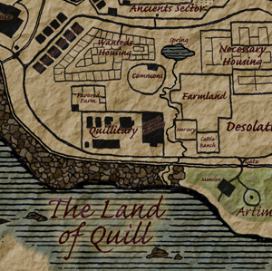 Map of Quill (Postcard from Island of Fire)
